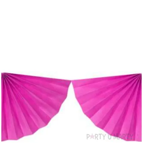 girlanda bibulowa rozety rozowa ciemna partydeco 300 cm