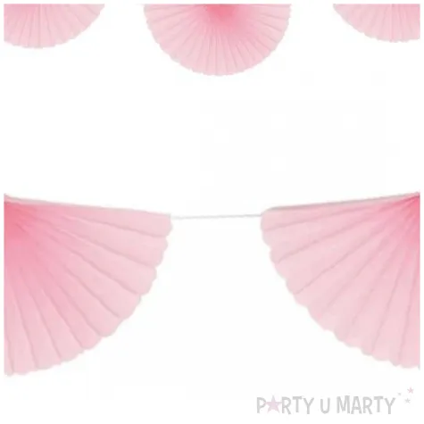 girlanda bibulowa rozety rozowa godan 300 cm