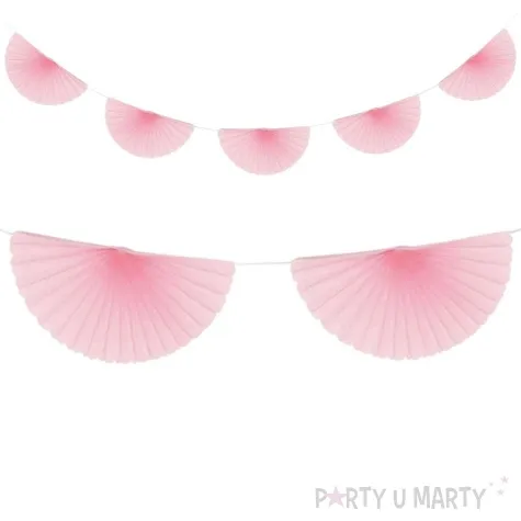 girlanda bibulowa rozety rozowa godan 300 cm