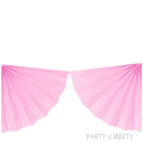 girlanda bibulowa rozety rozowa jasna partydeco 300 cm