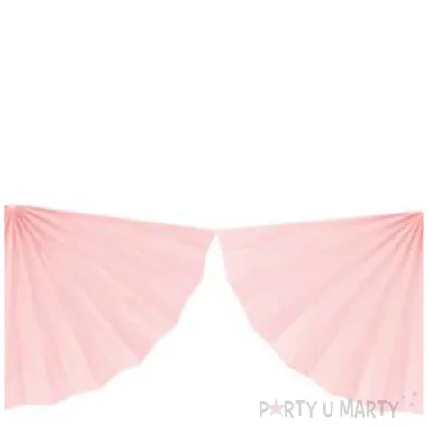 girlanda bibulowa rozety rozowy pudrowy partydeco 300 cm