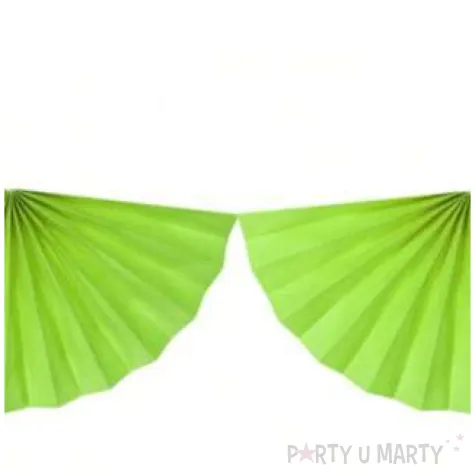 girlanda bibulowa rozety zielone jabluszko partydeco 300 cm