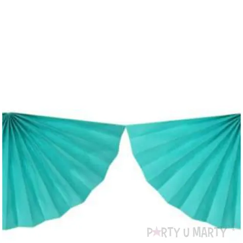 girlanda bibulowa rozety zielony malachit partydeco 300 cm