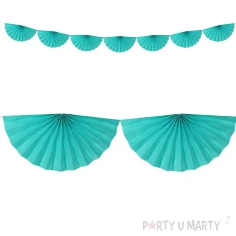 girlanda bibulowa rozety zielony malachit partydeco 300 cm