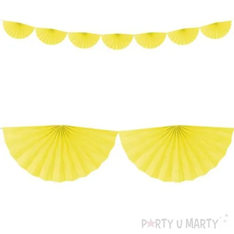 girlanda bibulowa rozety zolta partydeco 300 cm