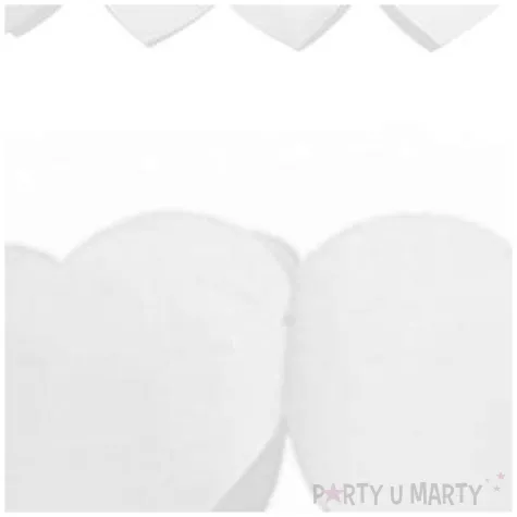 girlanda bibulowa serca biala 11x300 cm 1 szt