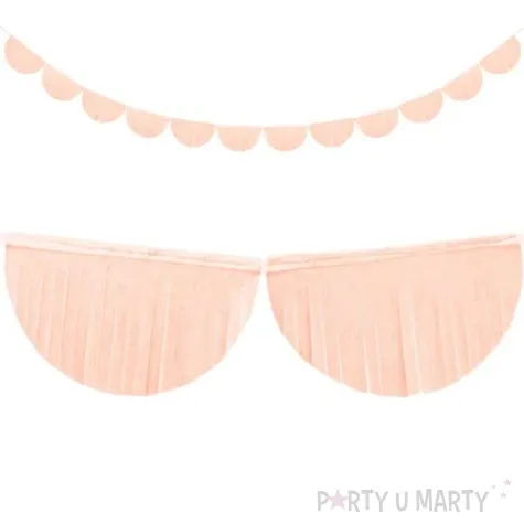 girlanda bibulowe fredzle brzoskwiniowy jasny partydeco 3m