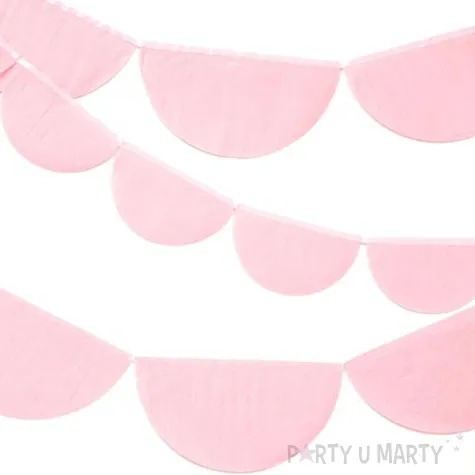 girlanda bibulowe fredzle rozowy jasny partydeco 3m