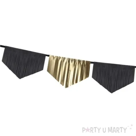 girlanda bibulowo foliowa fredzle czarno zlota partydeco 3m
