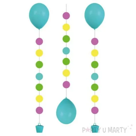 girlanda do balonow kropki amscan mix 100 cm 3 szt