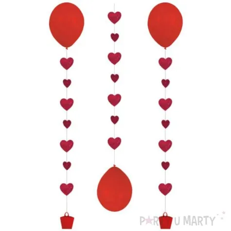 girlanda do balonow serca amscan mix 100 cm 3 szt