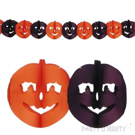 girlanda dynie pomaranczowy czarny guirca 300 cm