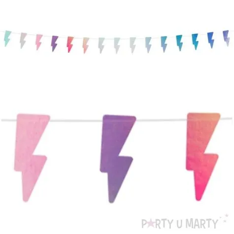 girlanda electric holo pioruny opalizujacy partydeco 120 cm