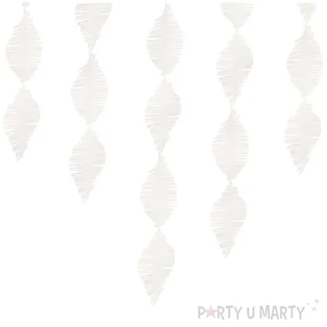 girlanda fredzle biala partydeco 300 cm