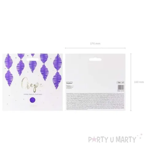 girlanda fredzle fioletowa partydeco 300 cm