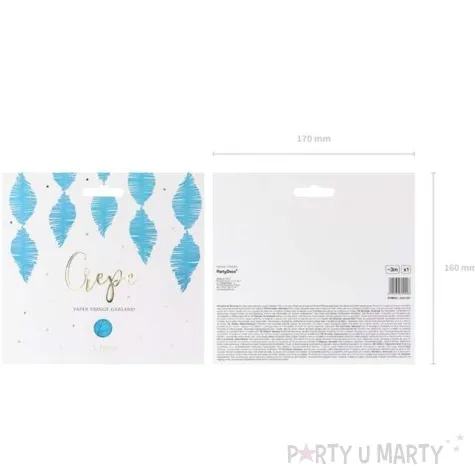 girlanda fredzle niebieskie partydeaco 300 cm