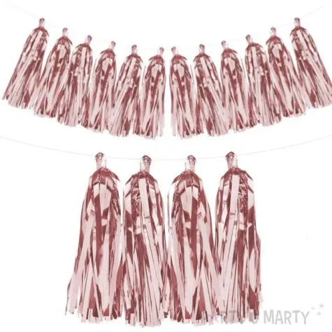 girlanda fredzle rozowe zloto partydeco 1 5m