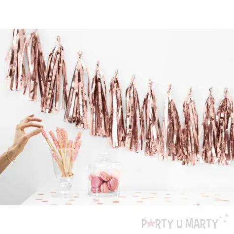 girlanda fredzle rozowe zloto partydeco 1 5m