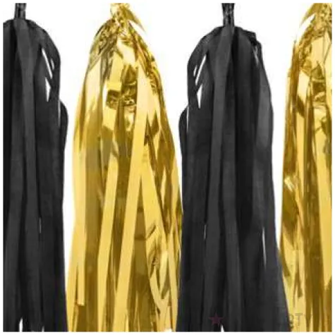 girlanda fredzle zloto czarne partydeco 150 cm