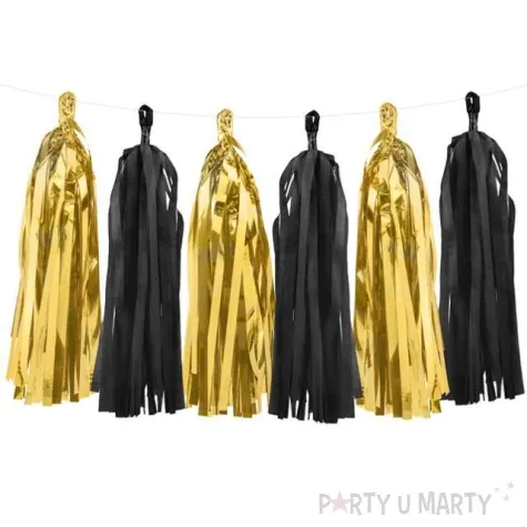 girlanda fredzle zloto czarne partydeco 150 cm