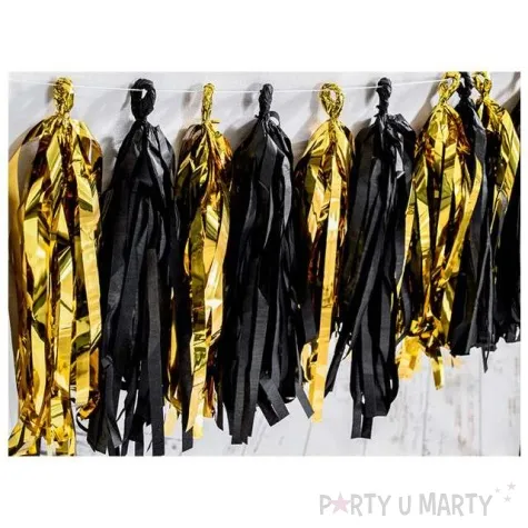 girlanda fredzle zloto czarne partydeco 150 cm