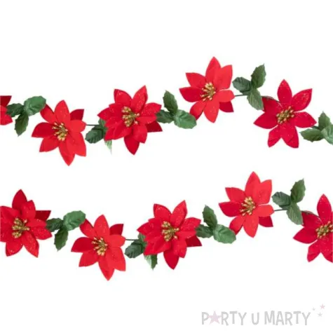 girlanda gwiazda betlejemska czerwona partypal 200 cm