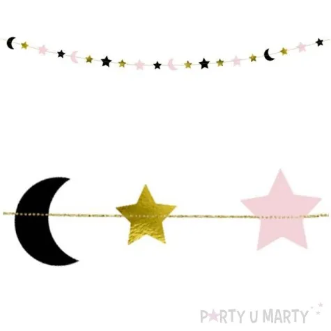 girlanda gwiazdki i ksiezyce mix partydeco 190 cm