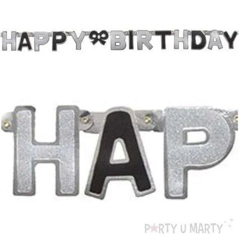 girlanda happy birthday glitz unique 127 cm