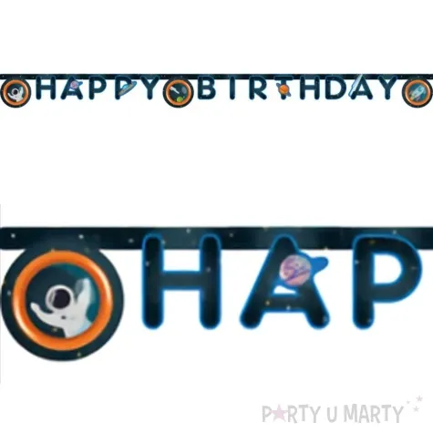 girlanda happy birthday kosmos rocket space procos 200 cm