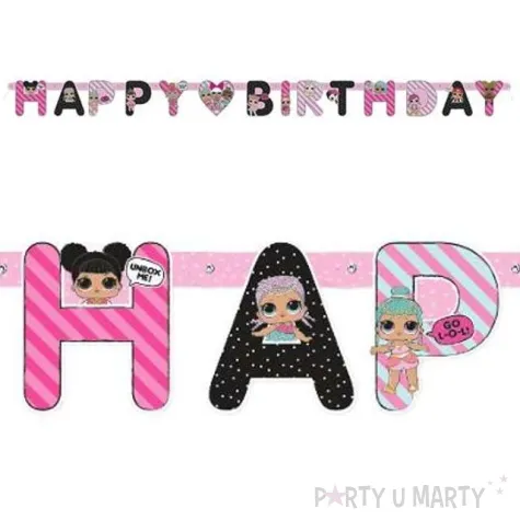 girlanda happy birthday lol surprise unique 168 cm