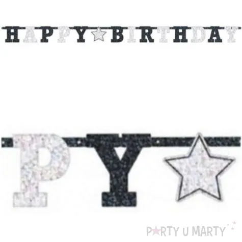 girlanda happy birthday star amscan 240 cm