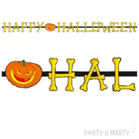 girlanda happy halloween kosci zolta widmann 200 cm