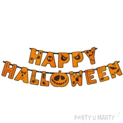 girlanda happy halloween pomaranczowa partypal 185cm