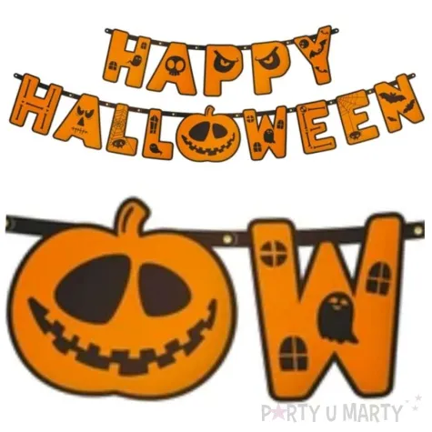 girlanda happy halloween pomaranczowa partypal 185cm