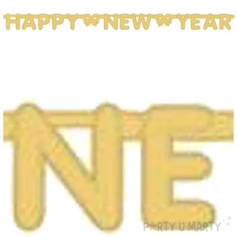 girlanda happy new year zlota brokat 160 cm