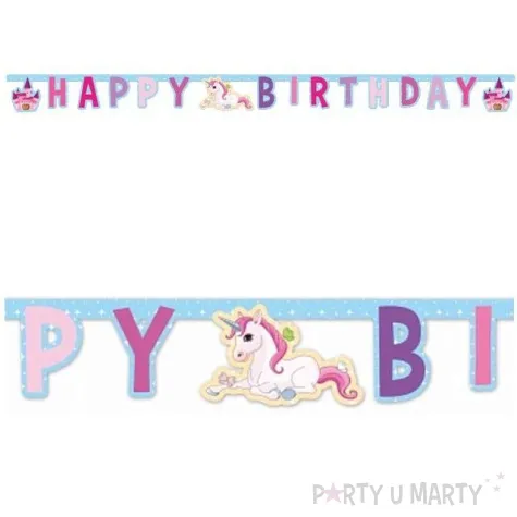 girlanda jednorozec happy birthday procos 185 cm
