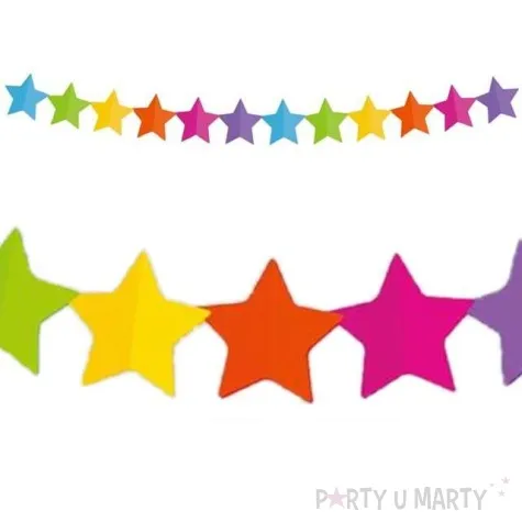 girlanda kolorowe gwiazdki godan 360 cm