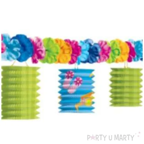 girlanda kolorowe kwiatowe lampiony 3 7 m