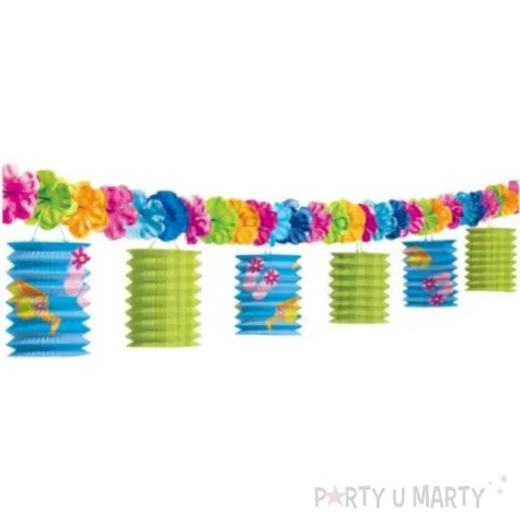 girlanda kolorowe kwiatowe lampiony 3 7 m