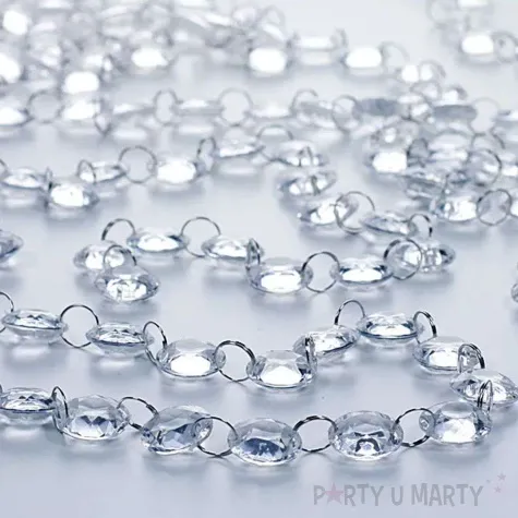 girlanda krysztalowa bezbarwny 18 mm 100 cm