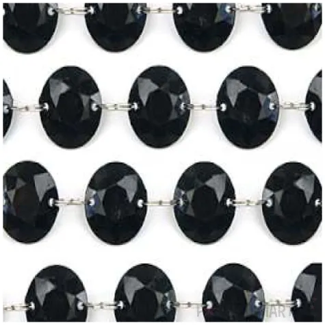 girlanda krysztalowa czarna 18 mm 100 cm
