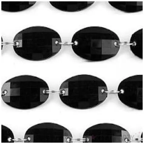 girlanda krysztalowa czarny 1m 1szt