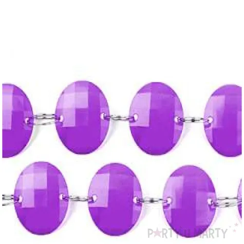 girlanda krysztalowa fiolet 100 cm 1szt