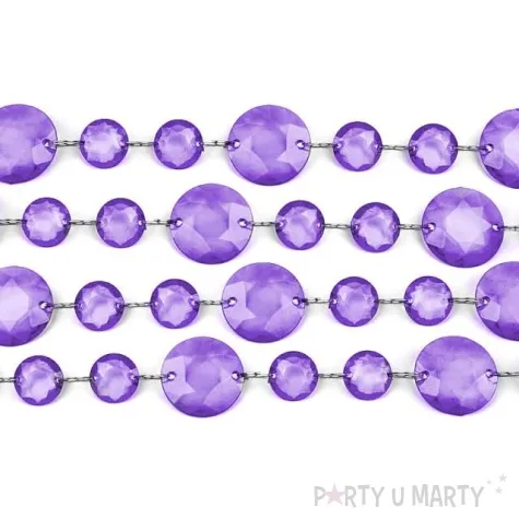 girlanda krysztalowa fiolet 100 cm 1szt