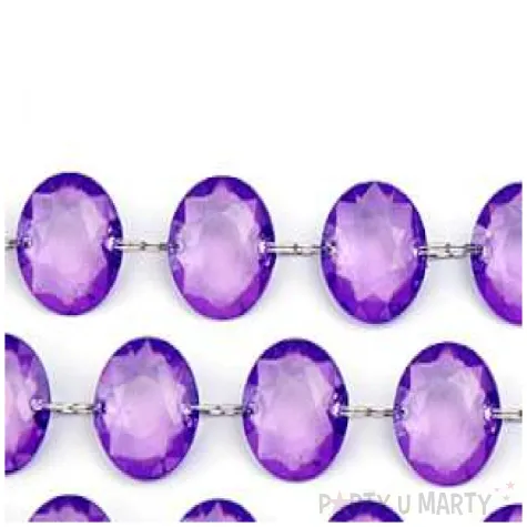 girlanda krysztalowa fiolet 18mm 100 cm