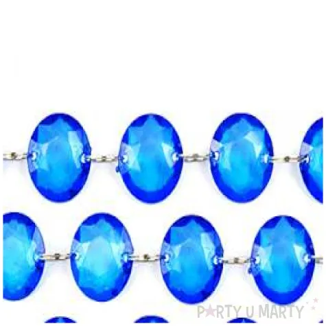 girlanda krysztalowa granatowa 18 mm 100 cm