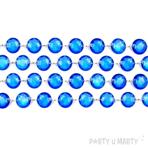 girlanda krysztalowa granatowa 18 mm 100 cm