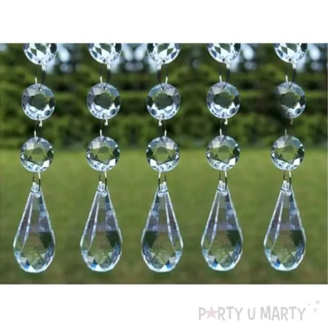 girlanda krysztalowa lezka dekoracjepolska 100 cm