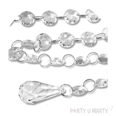 girlanda krysztalowa lezka dekoracjepolska 100 cm