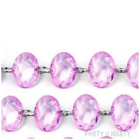 girlanda krysztalowa liliowa 18 mm 100 cm